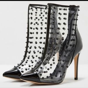 Ankle see through boots